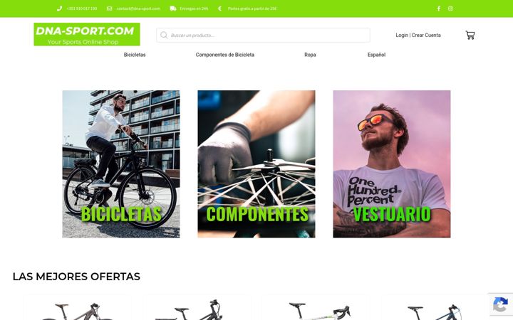 Screenshot of dna-sport.com