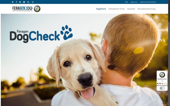 Screenshot of dna-test-hund.de
