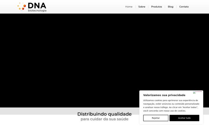 Screenshot stránky dnabio.com.br