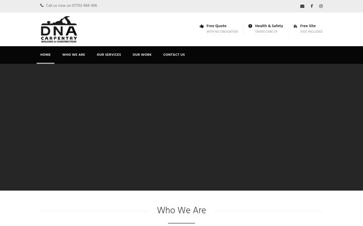 Screenshot of dnacarpentry.co.uk