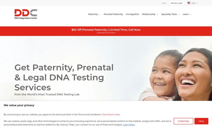 Screenshot of dnacenter.com