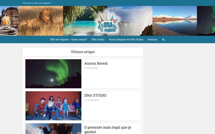 Screenshot of dnadeviajante.com.br