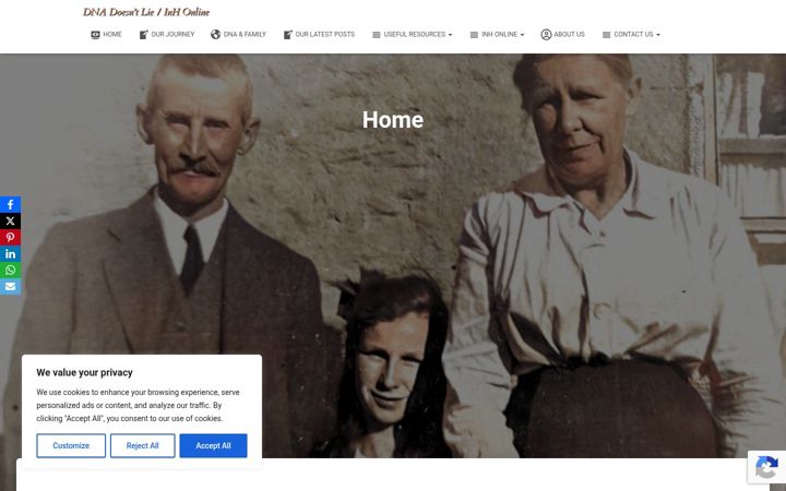 Screenshot of dnadoesntlie.co.uk
