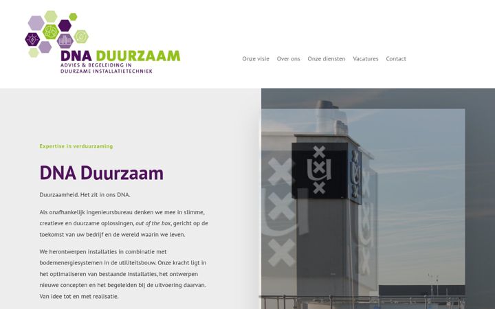 Screenshot of dnaduurzaam.nl
