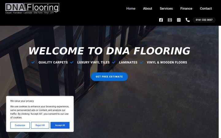 Screenshot of dnafloors.co.uk