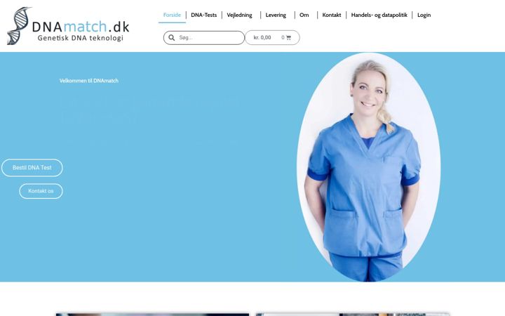 Kuvakaappaus sivustosta dnamatch.dk