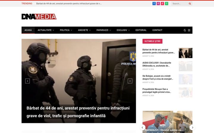 Screenshot of dnamedia.ro