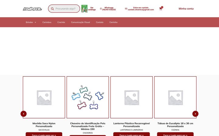 Screenshot stránky dnamica.com.br