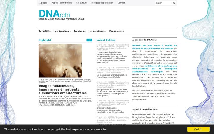 Screenshot of dnarchi.fr