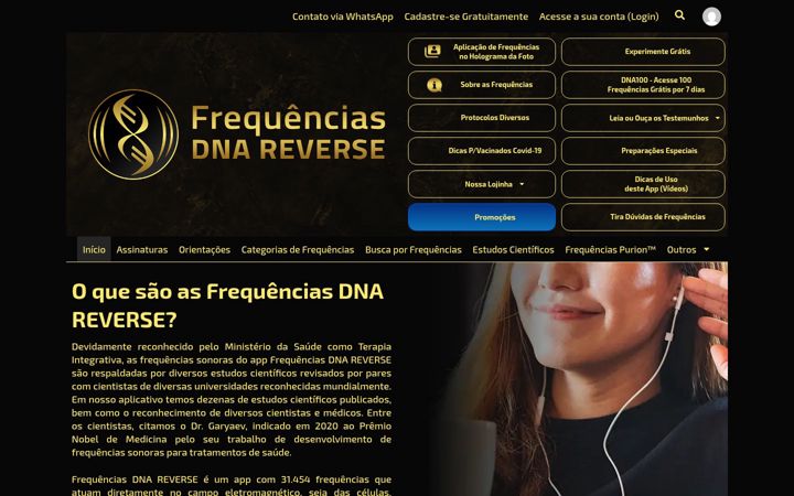Screenshot stránky dnareverse.com.br