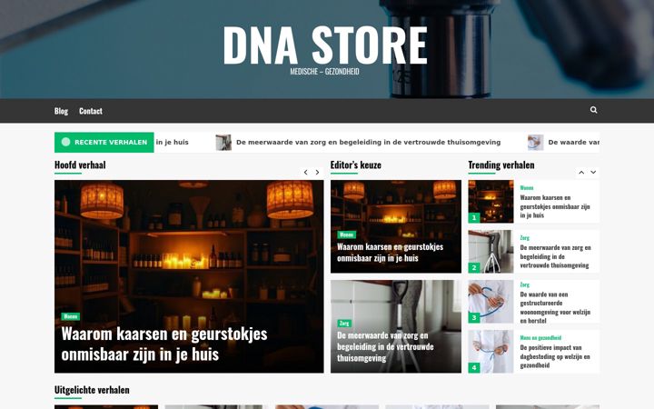 Snímek obrazovky dnastore.nl