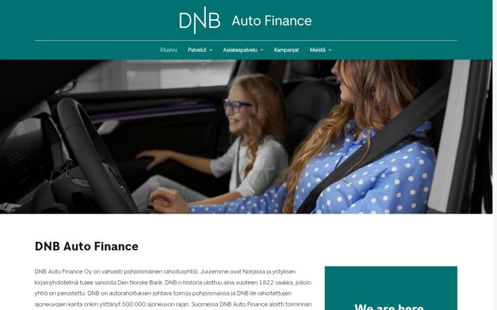 Screenshot di dnbautofinance.fi