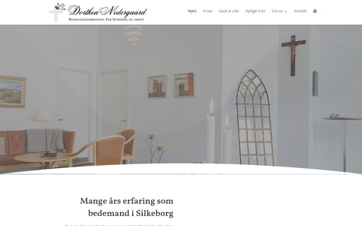 Kuvakaappaus sivustosta dnbegravelse.dk