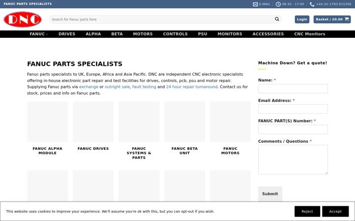Screenshot of dnc-electronics.co.uk