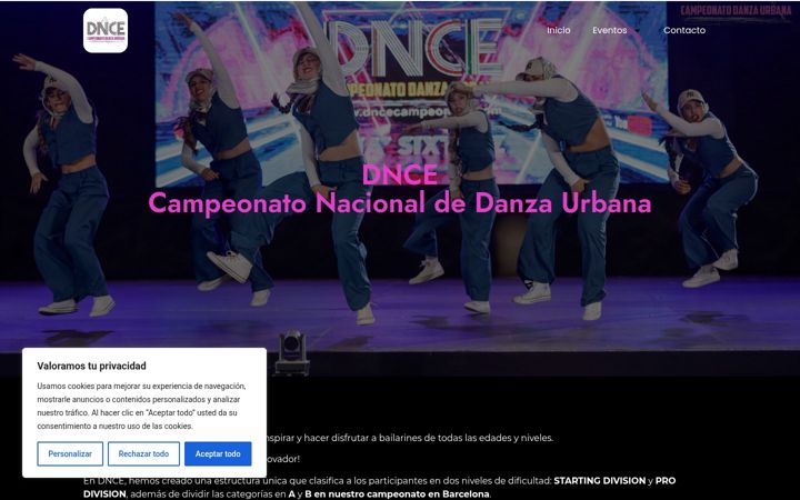 Screenshot of dncecampeonato.com