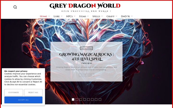 Screenshot of dnd-world.com