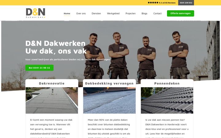 Snímek obrazovky dndakwerken.nl