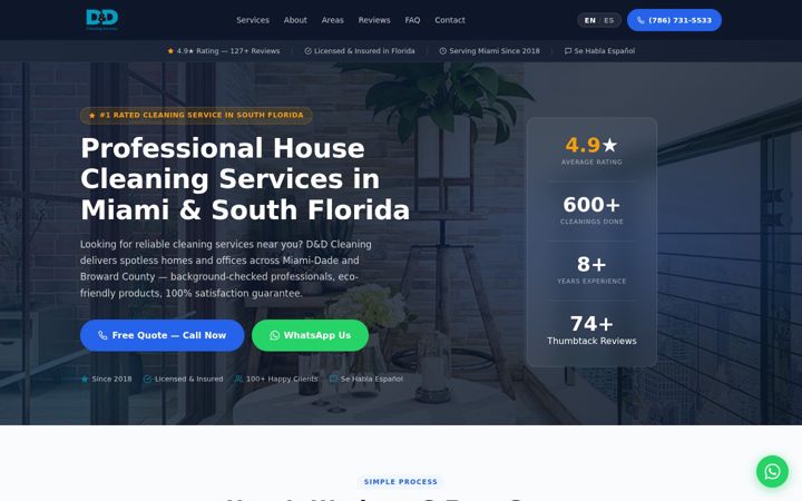 Screenshot of dndcleaningservicesusa.com