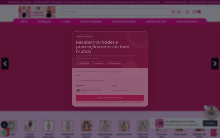 Screenshot of dndistribuidoradepijamas.com.br