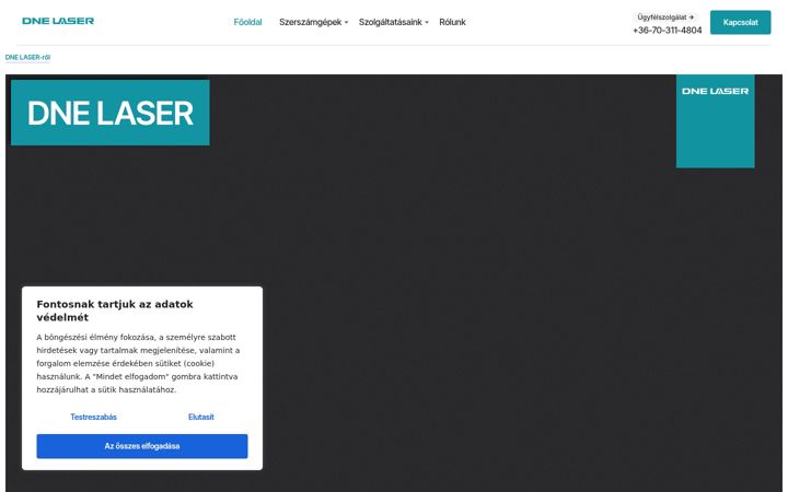Screenshot of dnelaser.hu