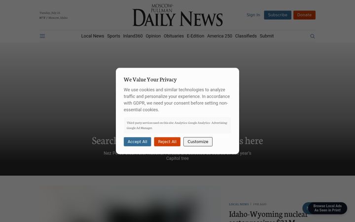 Screenshot of dnews.com