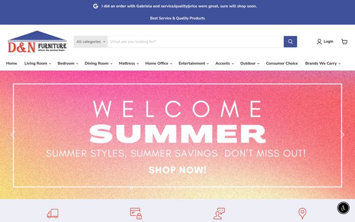 Screenshot of dnfurnitureusa.com