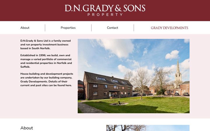 Screenshot of dngradyandsons.co.uk