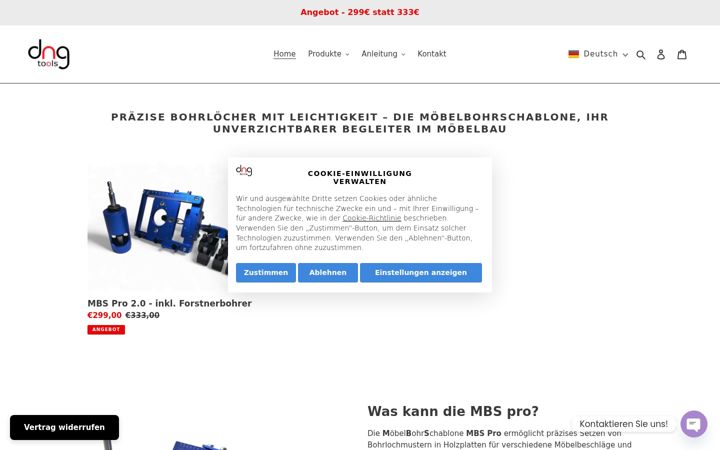 Screenshot of dngtools.de