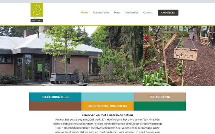 Screenshot of dnhoef.nl