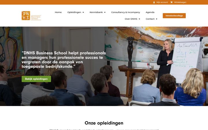 Screenshot of dnhs.nl