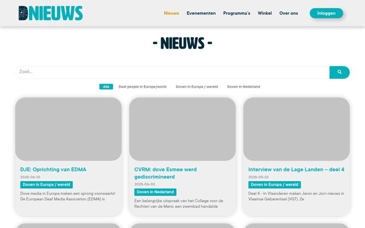 Snimka zaslona za dnieuws.nl