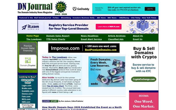Screenshot of dnjournal.com