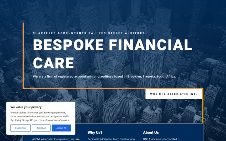 Screenshot of dnlinc.co.za