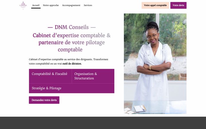 Screenshot of dnmconseils.com