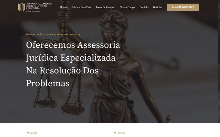 Screenshot of dnmlc.adv.br