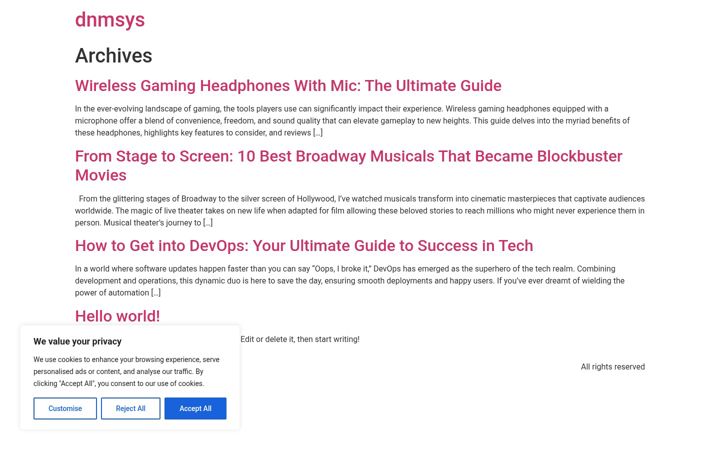 Screenshot of dnmsys.com