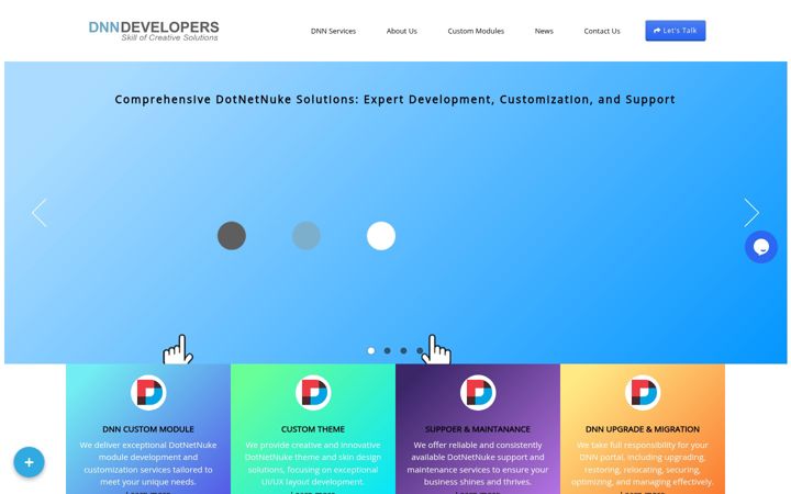 Captura de pantalla de dnndeveloper.in