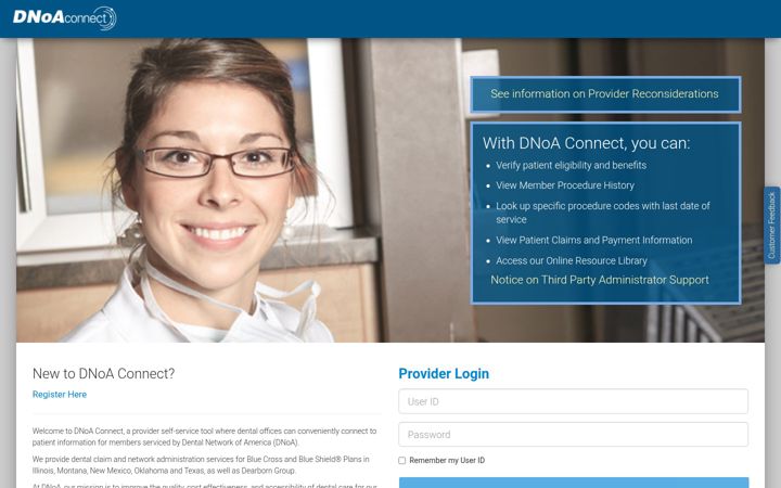 Screenshot of dnoaconnect.com