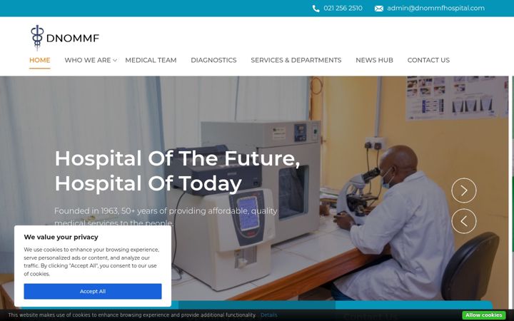 Ekrano kopija dnommfhospital.org