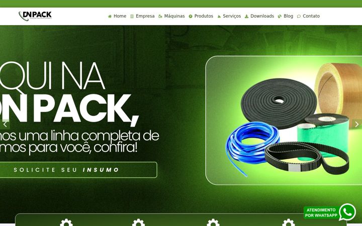 Screenshot of dnpackservicos.com.br