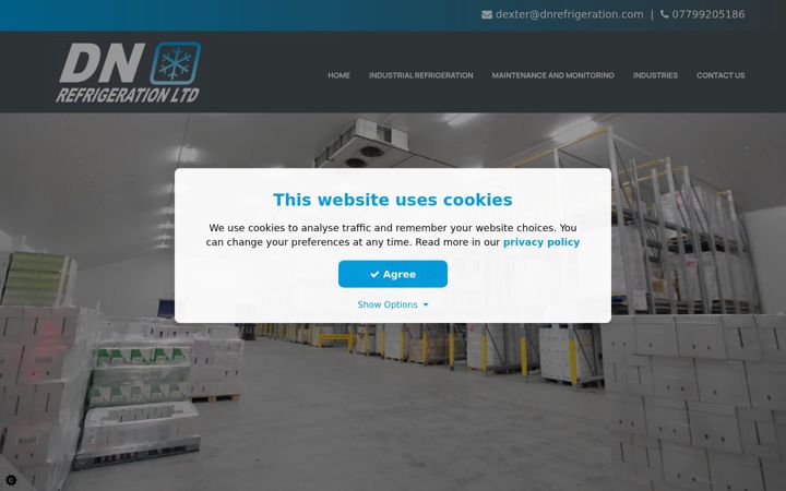 Screenshot of dnrefrigeration.com