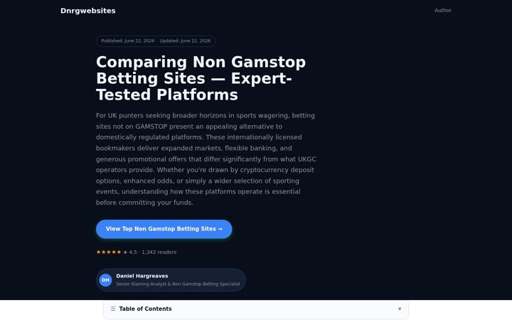 Screenshot of dnrgwebsites.co.uk
