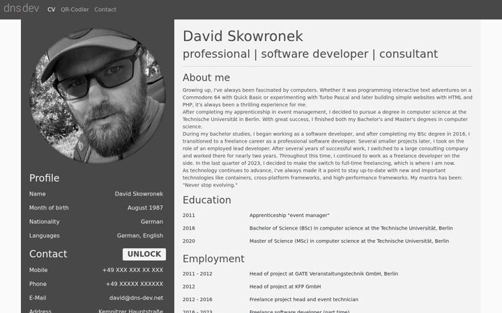 Screenshot di dns-dev.net