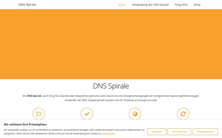 Captură de ecran a dns-spirale.de