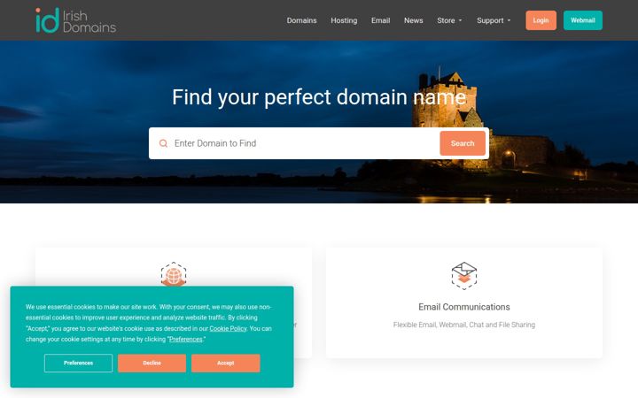 Screenshot of dns.ie