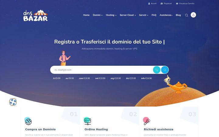 Screenshot of dnsbazar.com