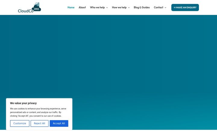 Screenshot ta' dnscloudco.co.uk