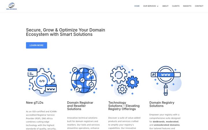 Screenshot of dnservices.co.za