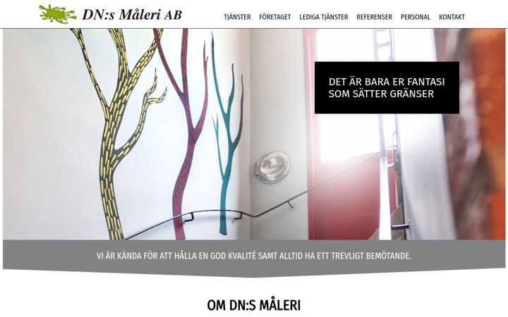 Screenshot of dnsmaleri.se