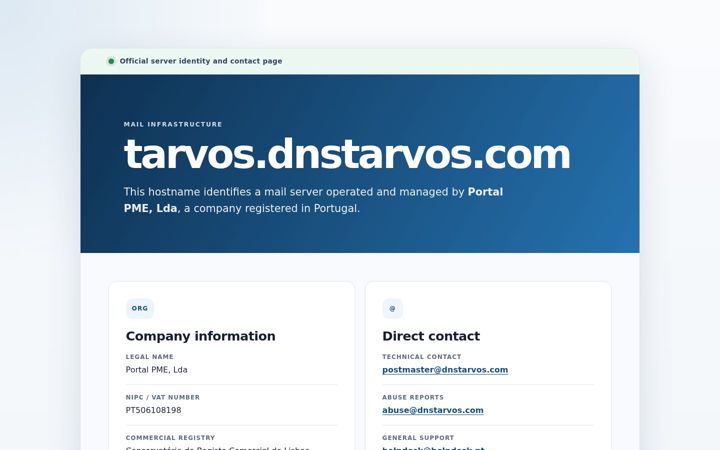 Képernyőkép: dnstarvos.com